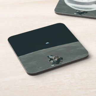 Posavasos Apollo Lunar Lander y Earrise Over Moon