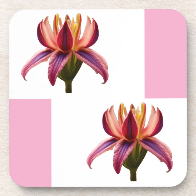 Posavasos Aporta-copos de plástico  Flor (Frente)