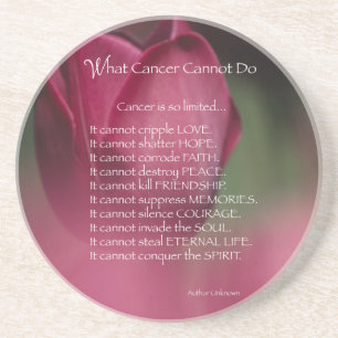 Posavasos Apoyo al cáncer, Lo que el cáncer no puede hacer, 