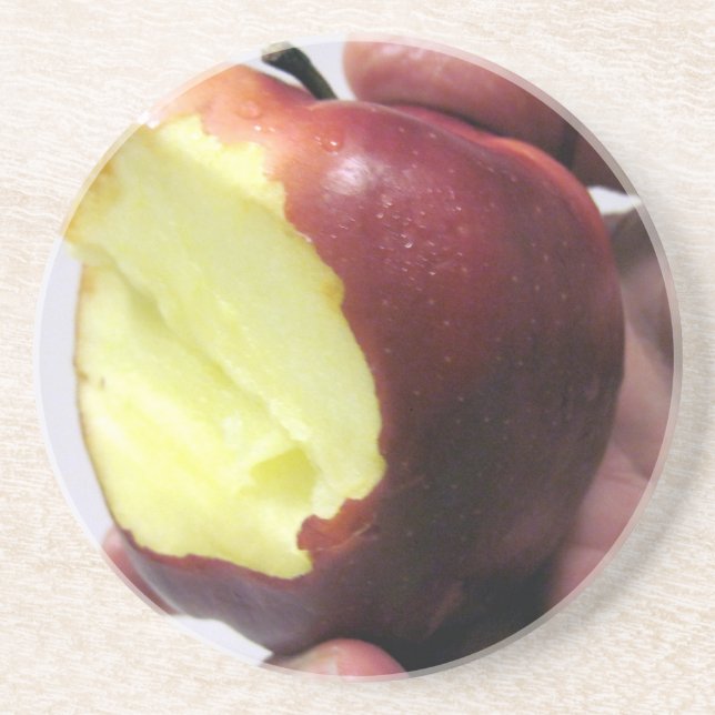 Posavasos Apple roja mordida (Frente)