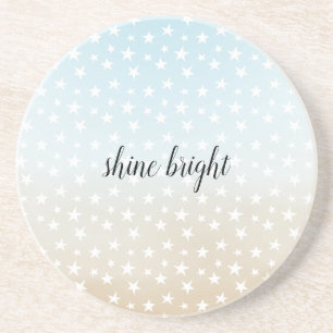 Posavasos Aqua Blue Beiam Cream Sand Stars Ombre Tie Dye