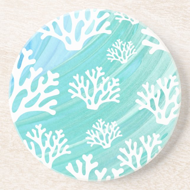 Posavasos Aqua Ocean Coral Sealife (Frente)