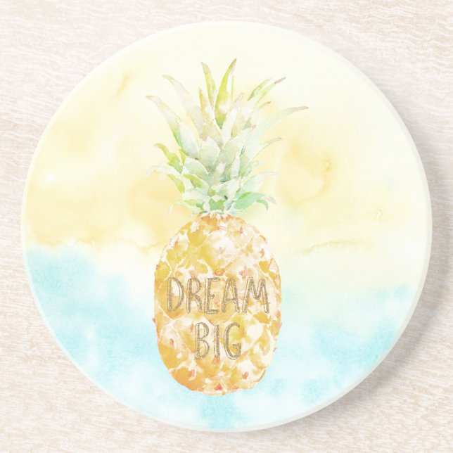 Posavasos Aqua Yellow Pineapple Gold Dream (Frente)