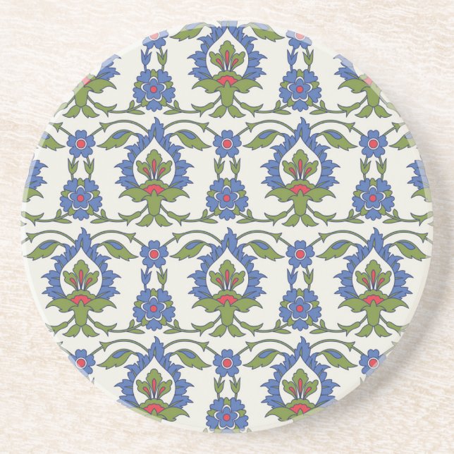 Posavasos Árabe Tradicional: Iznik Tile Seamless. (Frente)