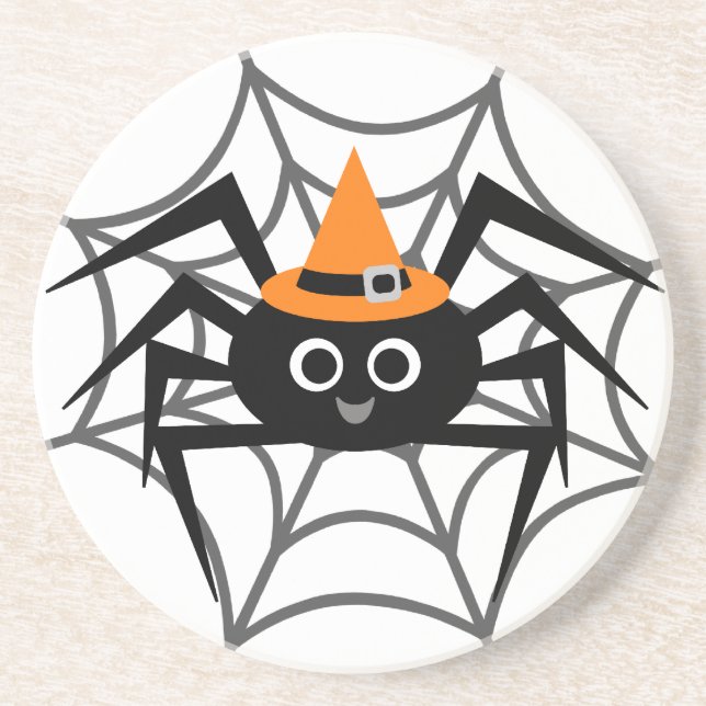 Posavasos Araña de Halloween con camisetas y regalos web (Frente)