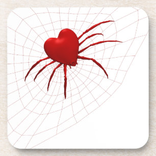 Posavasos Araña del Corazón Rojo