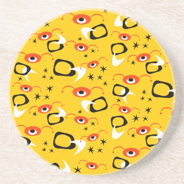 Posavasos Arañas atómicas retro (Frente)