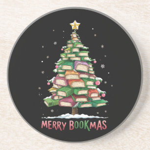 Posavasos Árbol Amante del Libro de Navidad Bibliotecario Fe