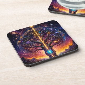 Posavasos Árbol Cósmico de la Vida Arte Celestial
