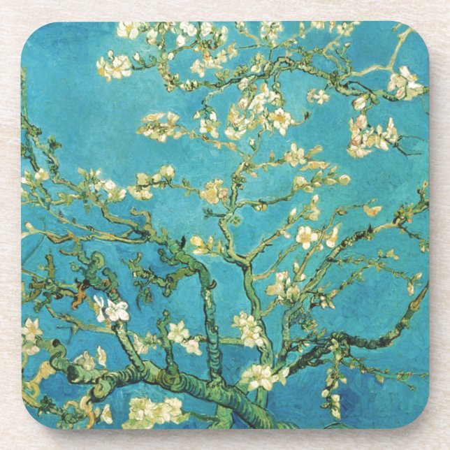 Posavasos Árbol de almendra floreciente - Van Gogh (Frente)