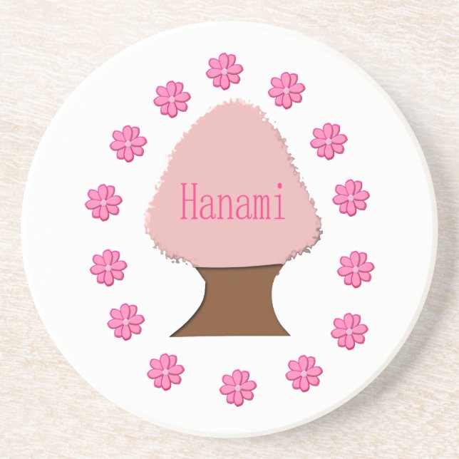 Posavasos Árbol de cerezas japonés Hanami (Frente)