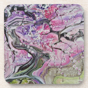 Posavasos Árbol de cerezo rosa