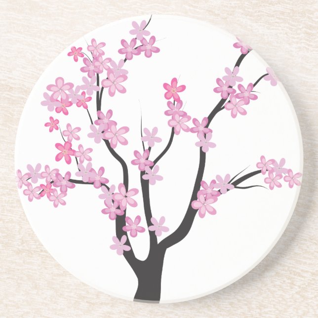 Posavasos Árbol de flores de ciruela (Frente)