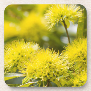 Posavasos Árbol de guijarros amarillo brillante