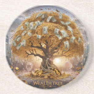 Posavasos Árbol de la riqueza de plástico duro – Árbol del d