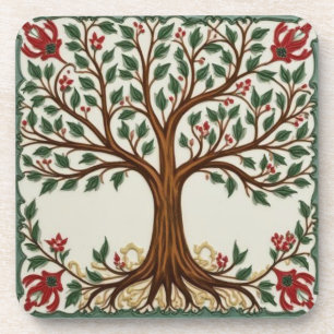 Posavasos árbol de la vida de William Morris Vintage pre-raf