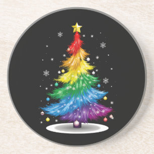 Posavasos Árbol de Navidad arcoíris orgullo LGBT gay Feliz N