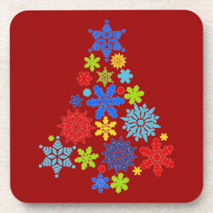 Posavasos Árbol de Navidad de copos de nieve