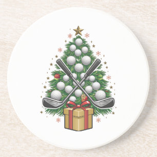 Posavasos Árbol de Navidad de equipo de golf Navidad Golf
