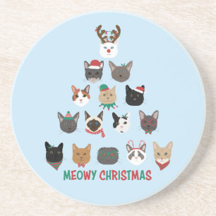 Posavasos Árbol de Navidad de gato