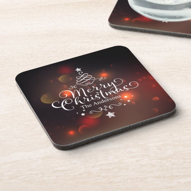 Posavasos Árbol de Navidad Feliz Personalizado| Monstruo (Lado Izquierdo)
