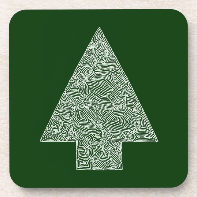 Posavasos Árbol de Navidad moderno (Frente)