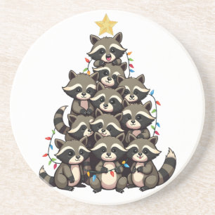 Posavasos Árbol de Navidad pingüino Feliz Navidad