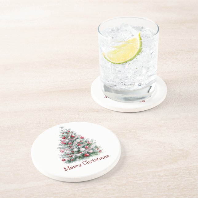Posavasos Árbol de Navidad Red Peppermint (Lado)
