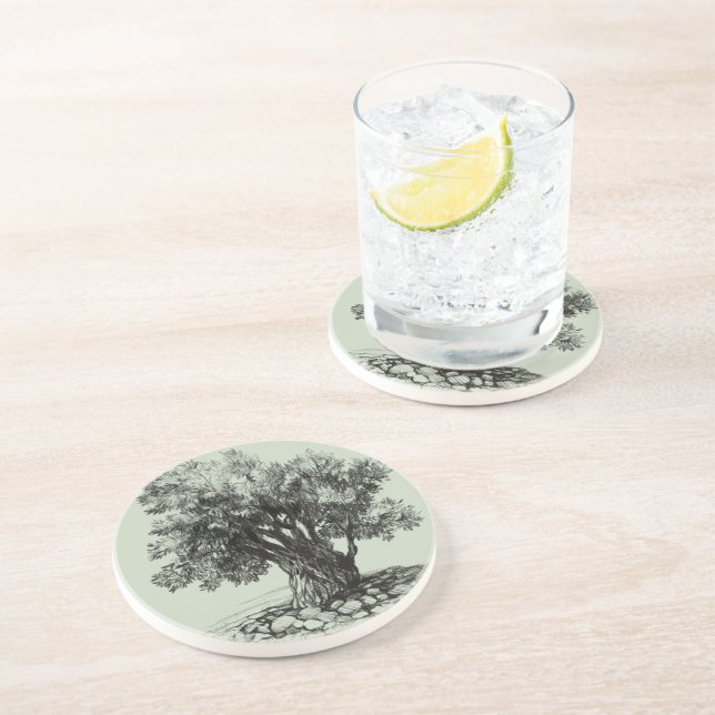 Posavasos Árbol de oliva (Lado)