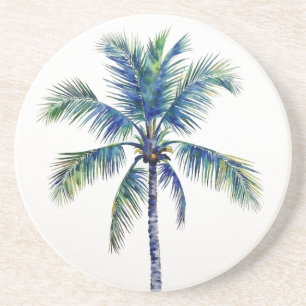 POSAVASOS ÁRBOL DE PALMA DE COLOR ACUÁTICO
