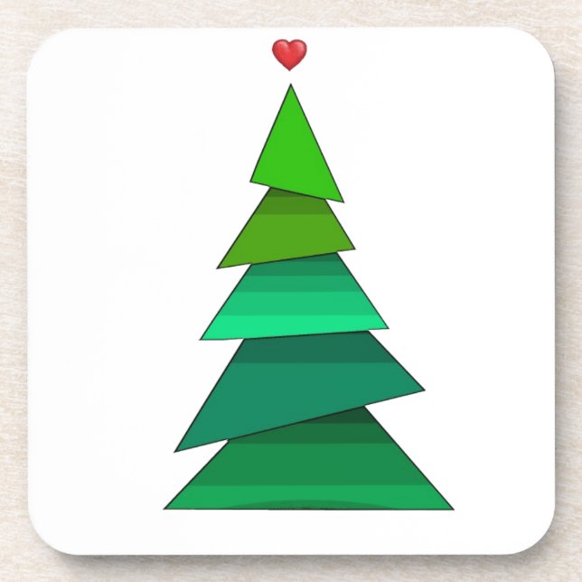 Posavasos Árbol del corazón (Frente)