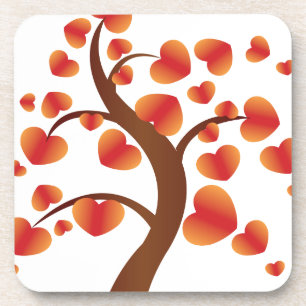 Posavasos Árbol del corazón rojo