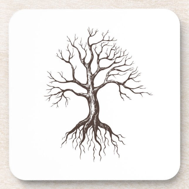 Posavasos Árbol desnudo (Frente)