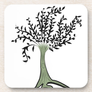 Posavasos Árbol verde