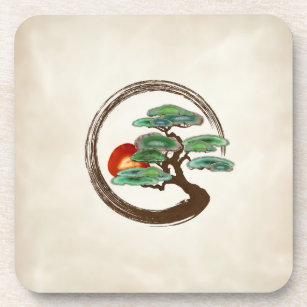Posavasos Árbol Zen Enzo Geode Bonsai sobre lienzo