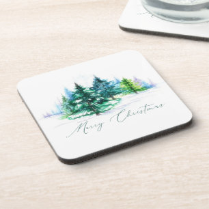 Posavasos Árboles de acuarela