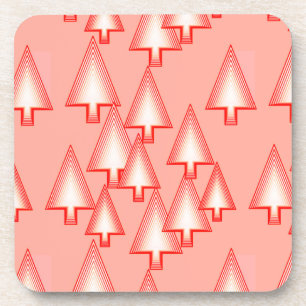 Posavasos Árboles modernos de Navidad metálicos - naranja de