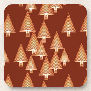 Posavasos Árboles modernos metálicos de Navidad - cobre