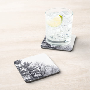 Posavasos Árboles recubiertos de nieve: horizontal