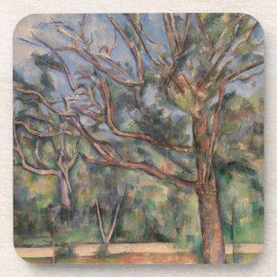 Posavasos Árboles y Carretera, Paisaje Postimpresionista