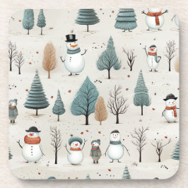 Posavasos Árboles y snowman
