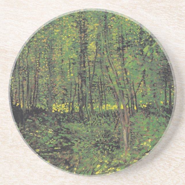 Posavasos Árboles y subcrecimiento por Van Gogh (Frente)