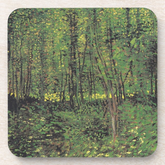 Posavasos Árboles y subcrecimiento por Van Gogh (Frente)