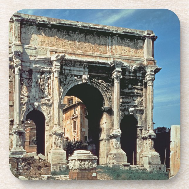Posavasos Arco triunfal de Septimius Severus, dedicado (Frente)
