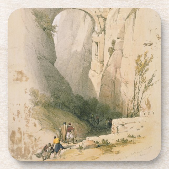 Posavasos Arco triunfal que cruza el barranco que lleva a (Frente)