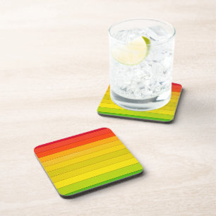Posavasos Arcoiris a rayas multicolor