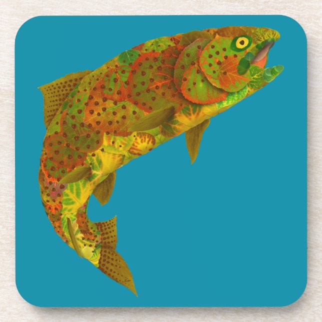 Posavasos Arcoiris de hoja de lápiz 6 (Frente)