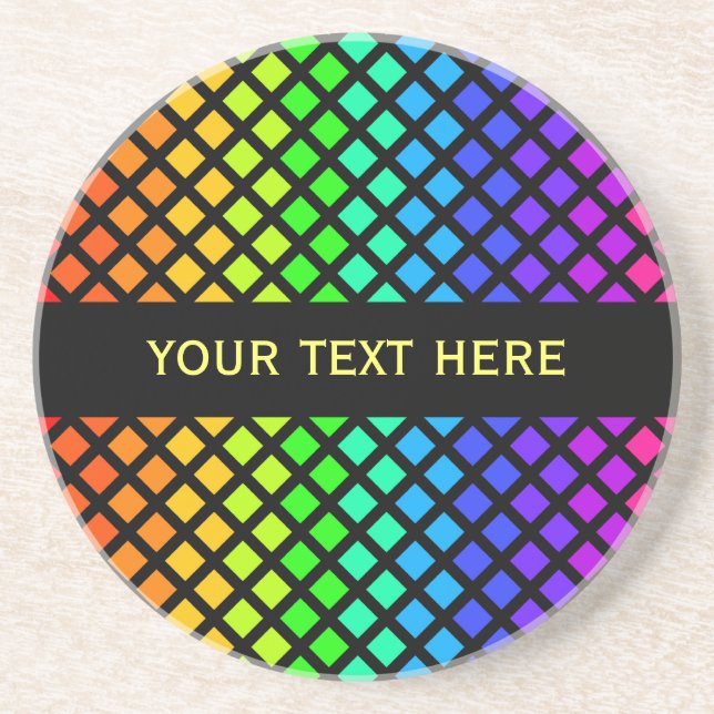 Posavasos Arcoiris de montaña rusa, personalizar (Frente)