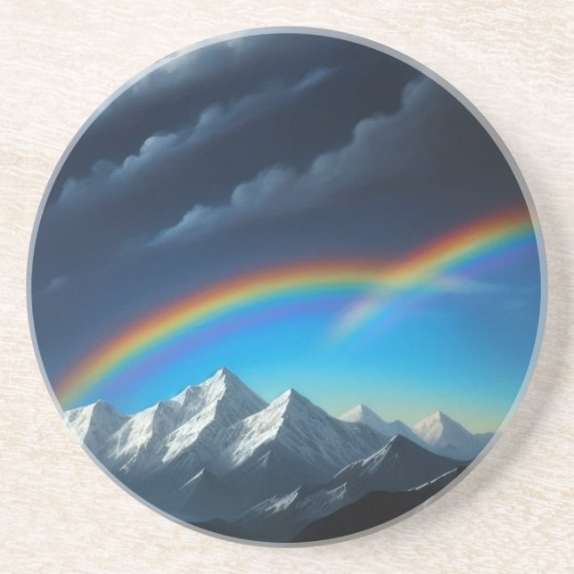 Posavasos Arcoiris en el cielo (Frente)