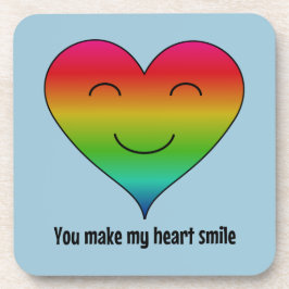 Posavasos Arcoiris haces sonreír mi corazón